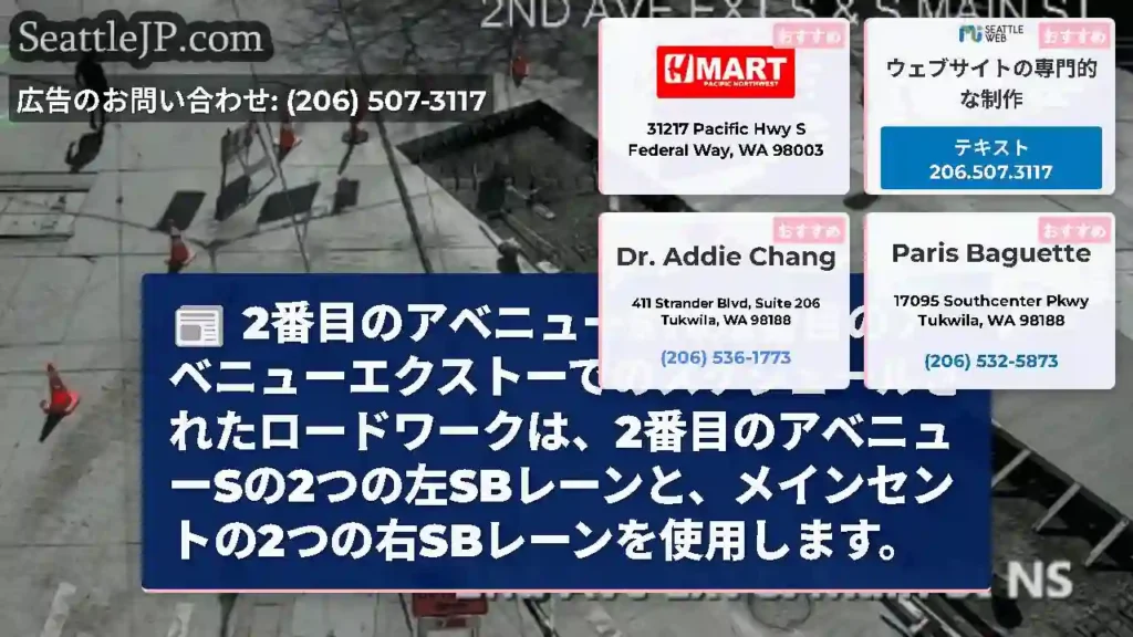 2番目のアベニューSTの2番目のアベニューエクストーでのスケジュールされたロードワークは、2番目のア