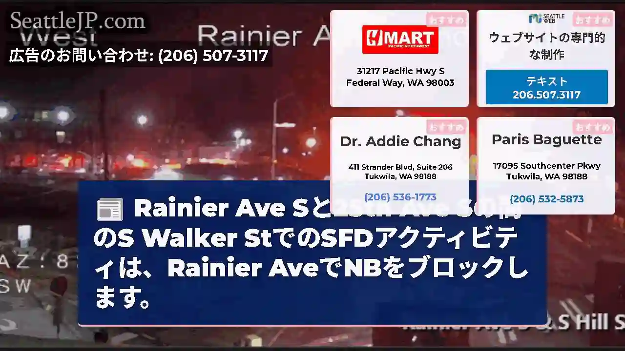 Rainier Ave Sと25th Ave Sの間のS Walker