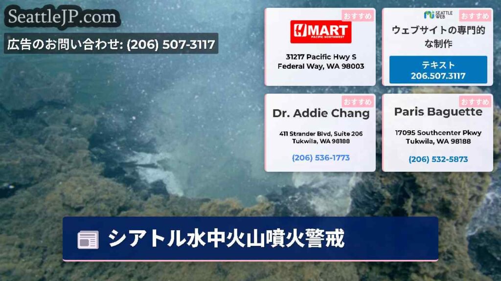 シアトル水中火山噴火警戒