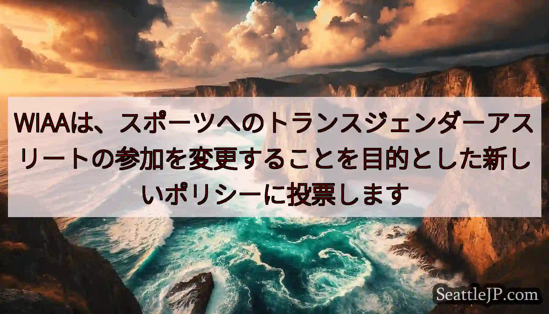 WIAAは、スポーツへのトランスジェンダーアスリートの参加を変更することを目的とした新しいポリシーに