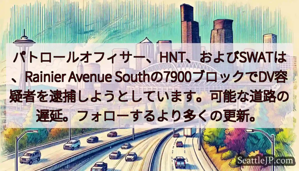 パトロールオフィサー、HNT、およびSWATは、Rainier Avenue