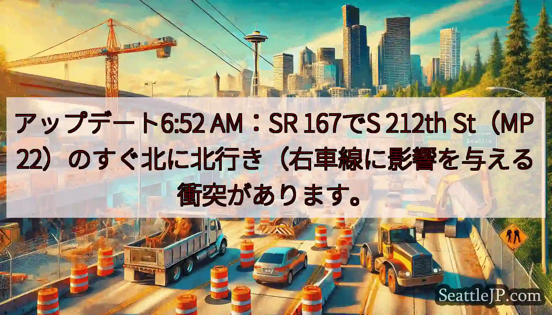 アップデート6:52 AM：SR 167でS 212th St（MP