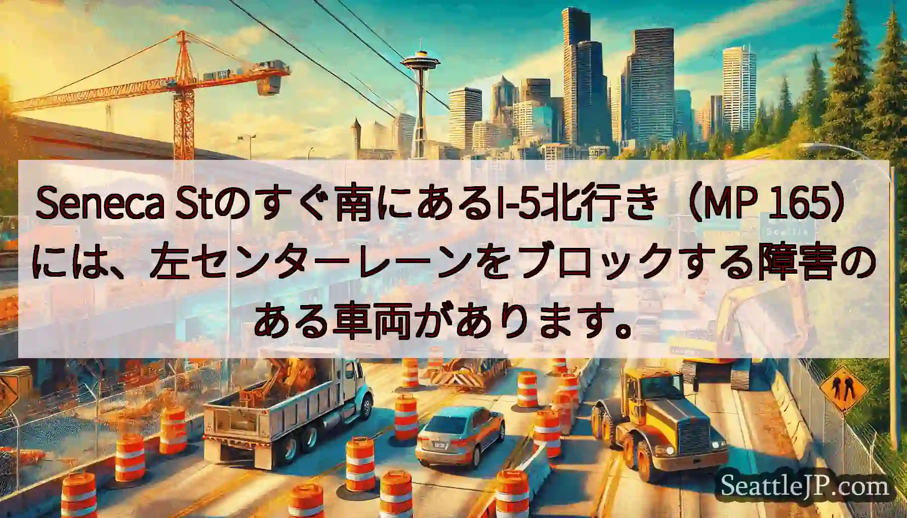 Seneca Stのすぐ南にあるI-5北行き（MP