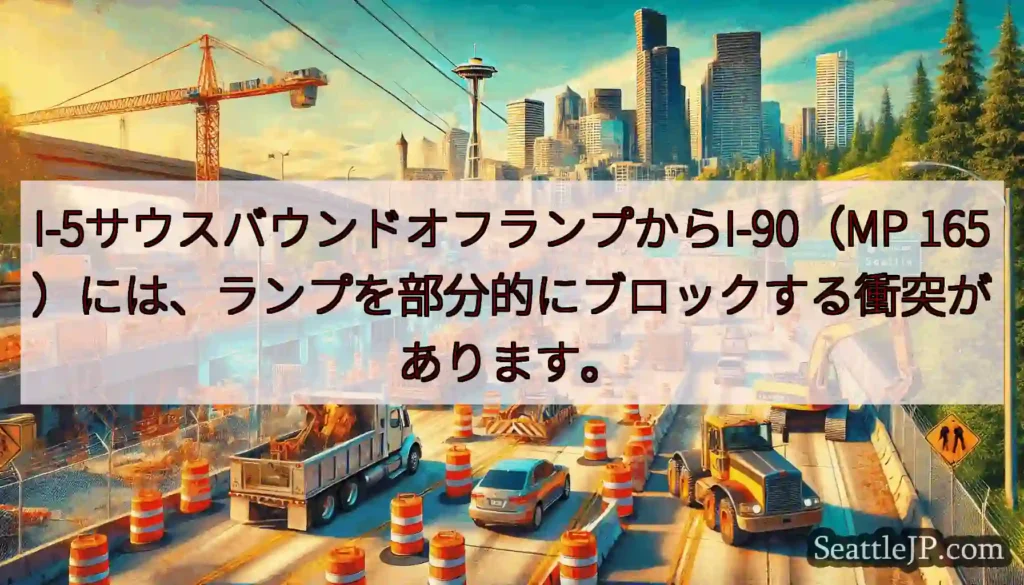 I-5サウスバウンドオフランプからI-90（MP