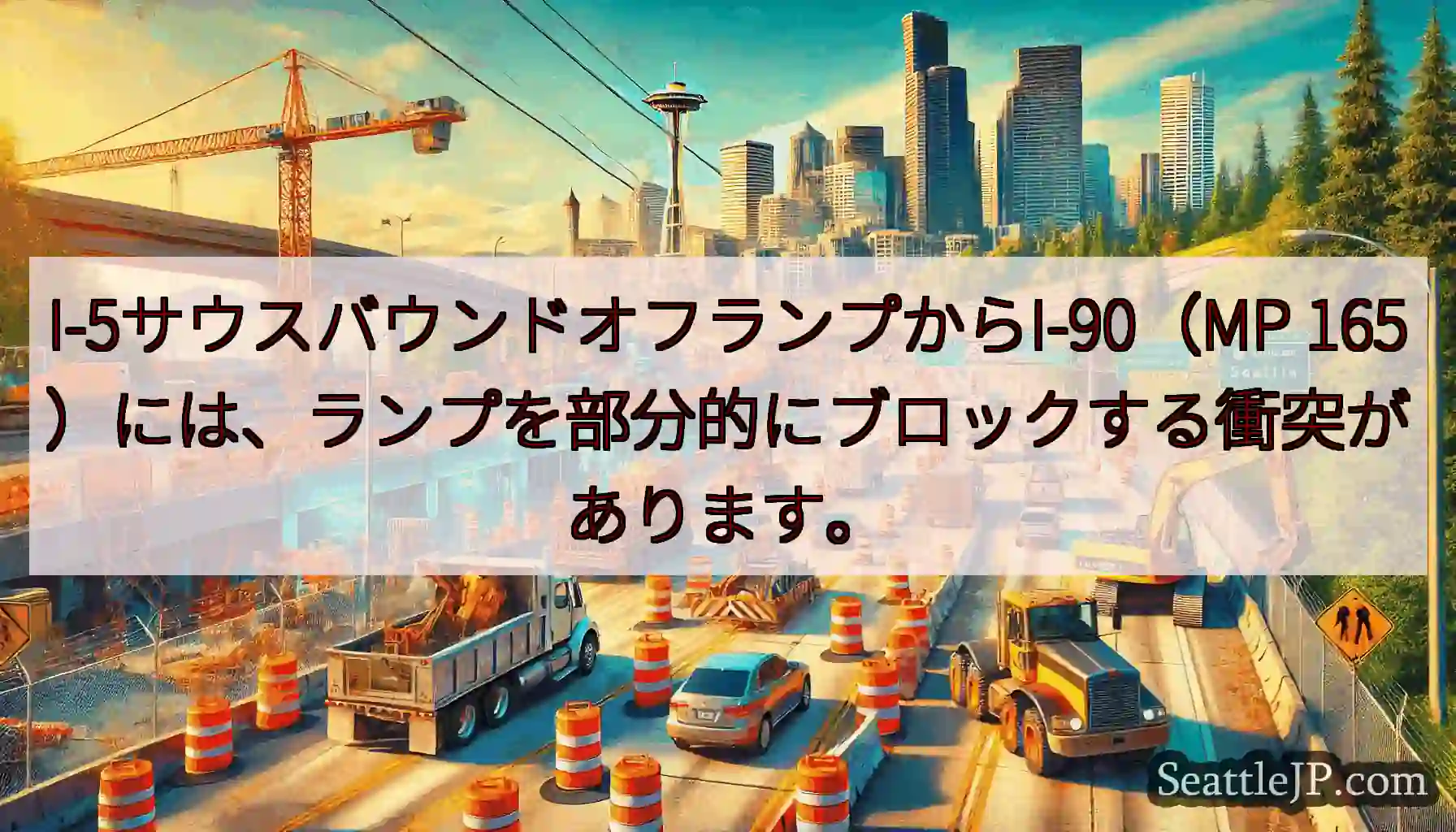 I-5サウスバウンドオフランプからI-90（MP