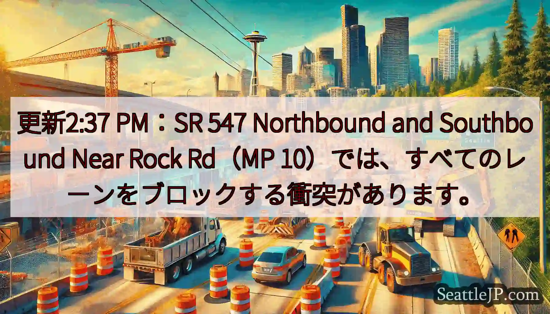 更新2:37 PM：SR 547 Northbound and Southbound Near