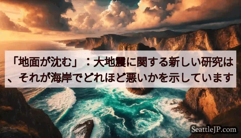 「地面が沈む」：大地震に関する新しい研究は、それが海岸でどれほど悪いかを示しています