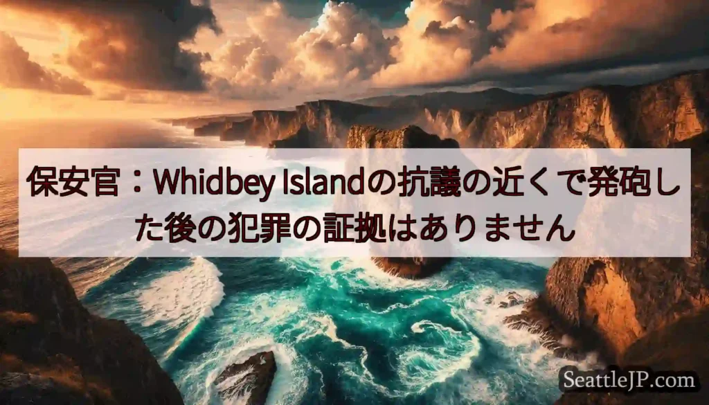 保安官：Whidbey Islandの抗議の近くで発砲した後の犯罪の証拠はありません