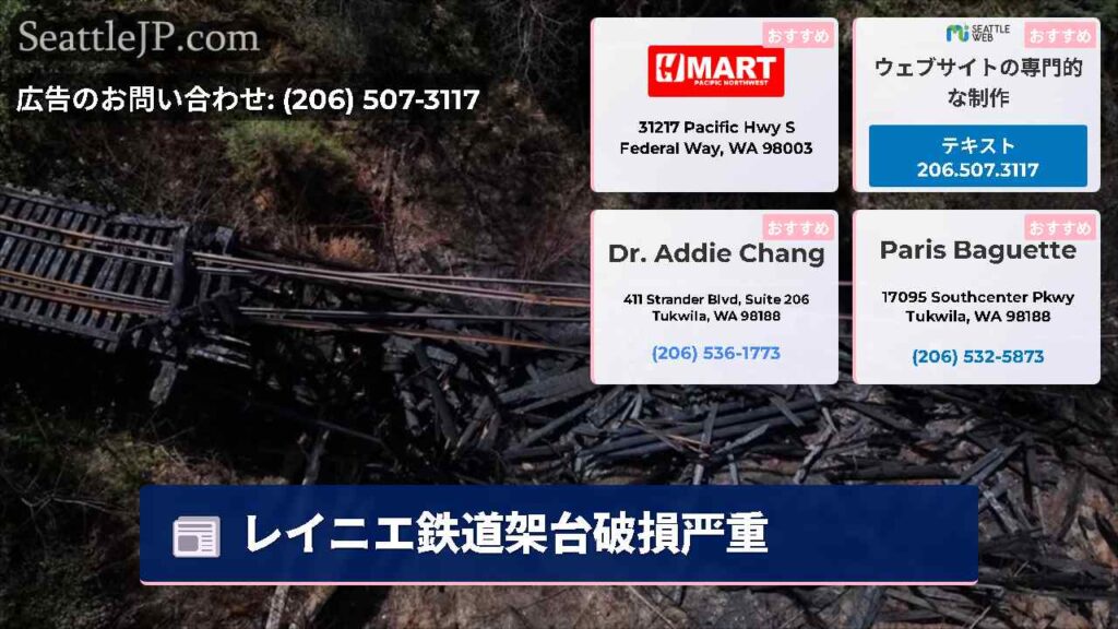 レイニエ鉄道架台破損严重