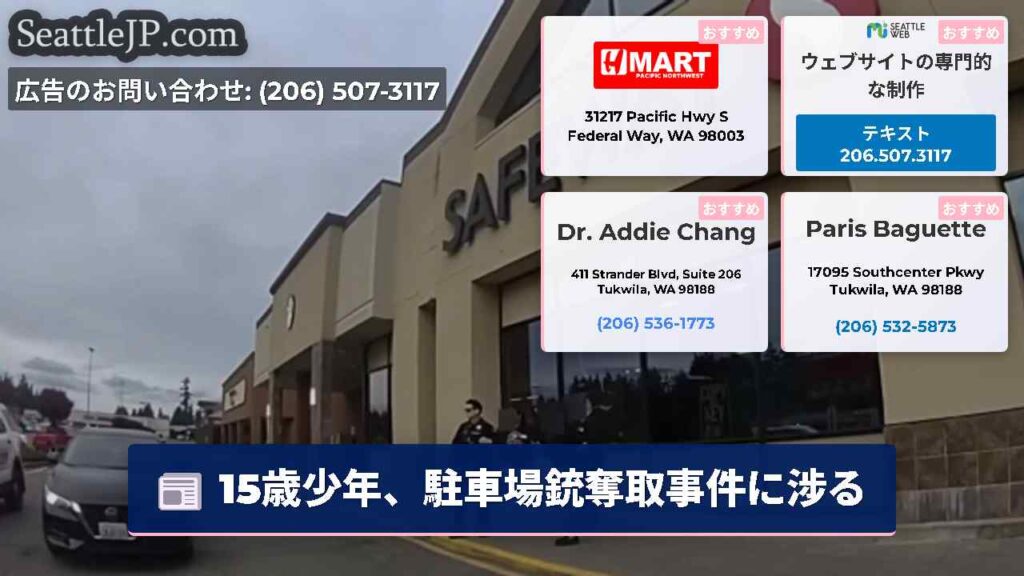 15歳少年、駐車場銃奪取事件に涉る
