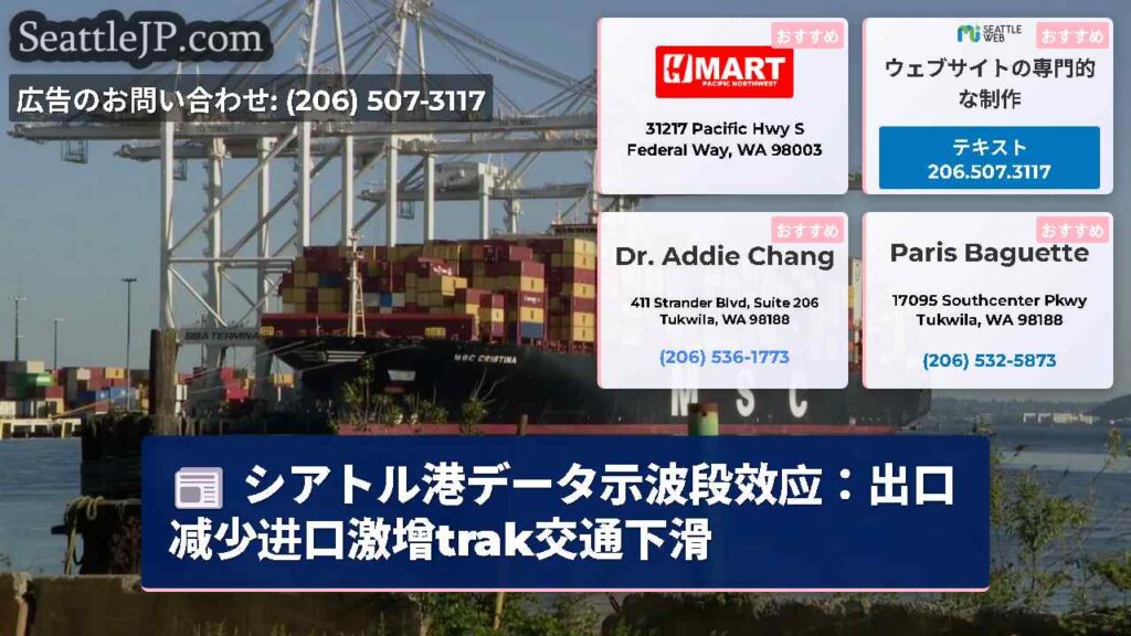シアトル港データ示波段效应：出口减少进口激增trak交通下滑