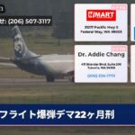 フライト爆弾デマ22ヶ月刑