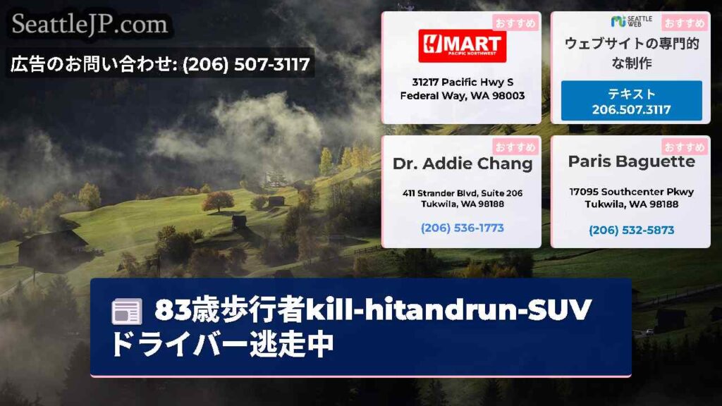 83歳歩行者kill-hitandrun-SUVドライバー逃走中