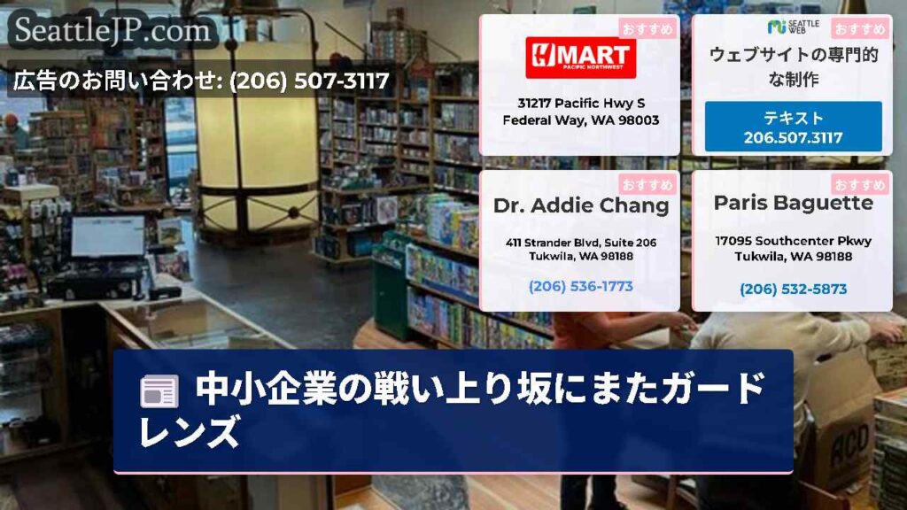 中小企業の戦い上り坂にまたガードレンズ