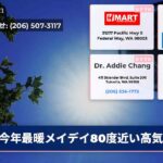今年最暖メイデイ80度近い高気温