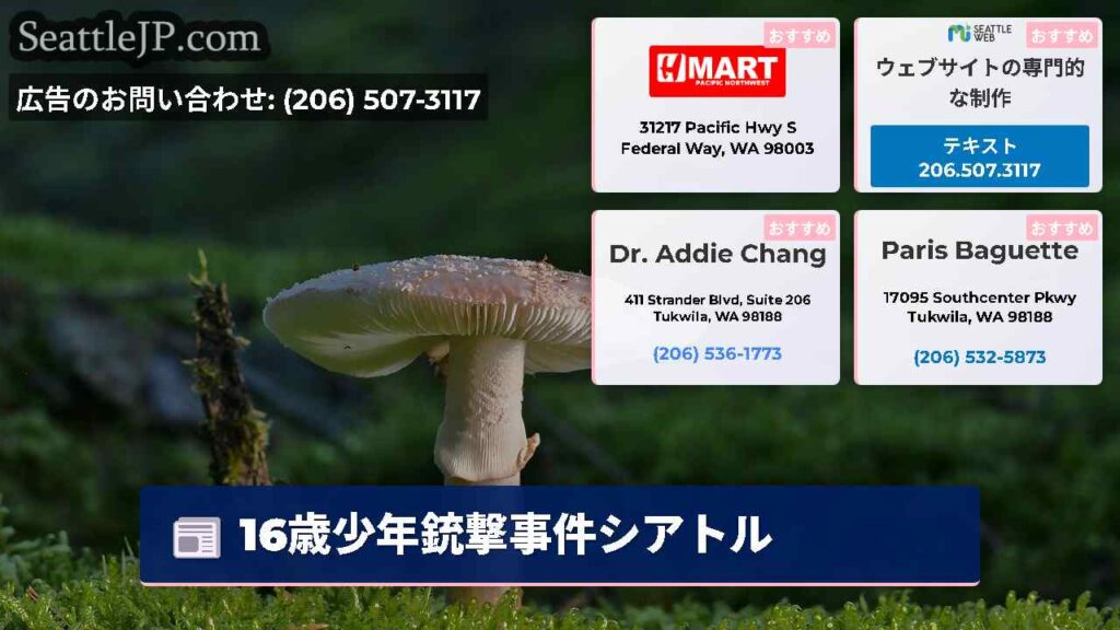 16歳少年銃撃事件シアトル