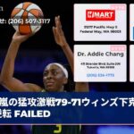 嵐の猛攻激戦79-71ウィンズ下克夢の逆転 FAILED