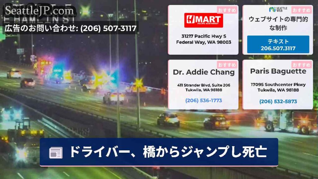 ドライバー、橋からジャンプし死亡