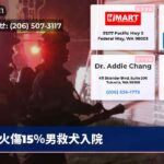 火傷15％男救犬入院