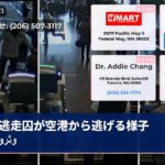 逃走囚が空港から逃げる様子وثرواترها