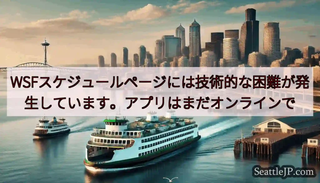 WSFスケジュールページには技術的な困難が発生しています。アプリはまだオンラインでhttps://w