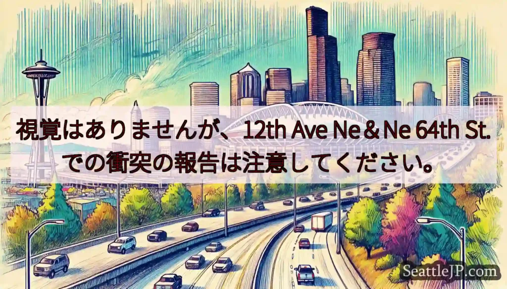 視覚はありませんが、12th Ave Ne＆Ne 64th St.での衝突の報告は注意してください。