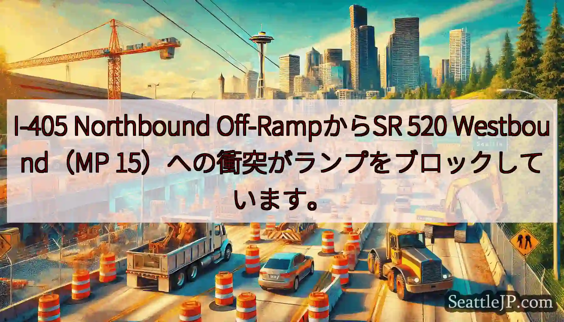 I-405 Northbound Off-RampからSR 520 Westbound（MP