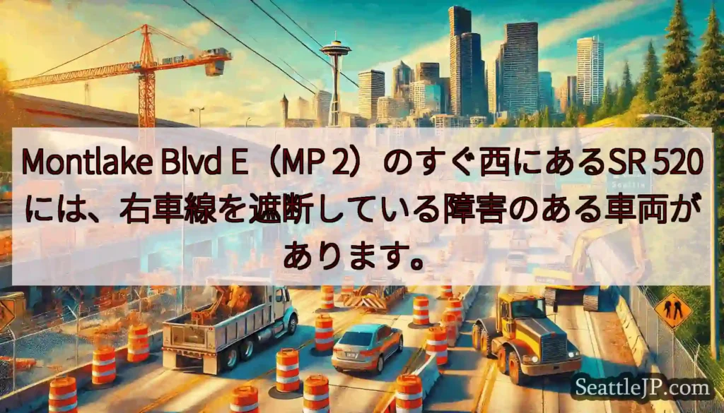 Montlake Blvd E（MP 2）のすぐ西にあるSR