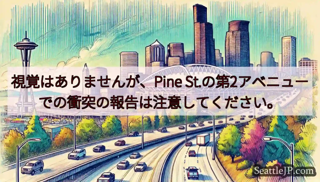 視覚はありませんが、Pine St.の第2アベニューでの衝突の報告は注意してください。