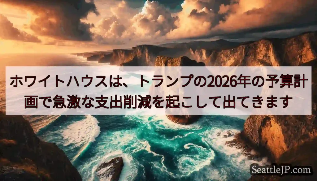 ホワイトハウスは、トランプの2026年の予算計画で急激な支出削減を起こして出てきます