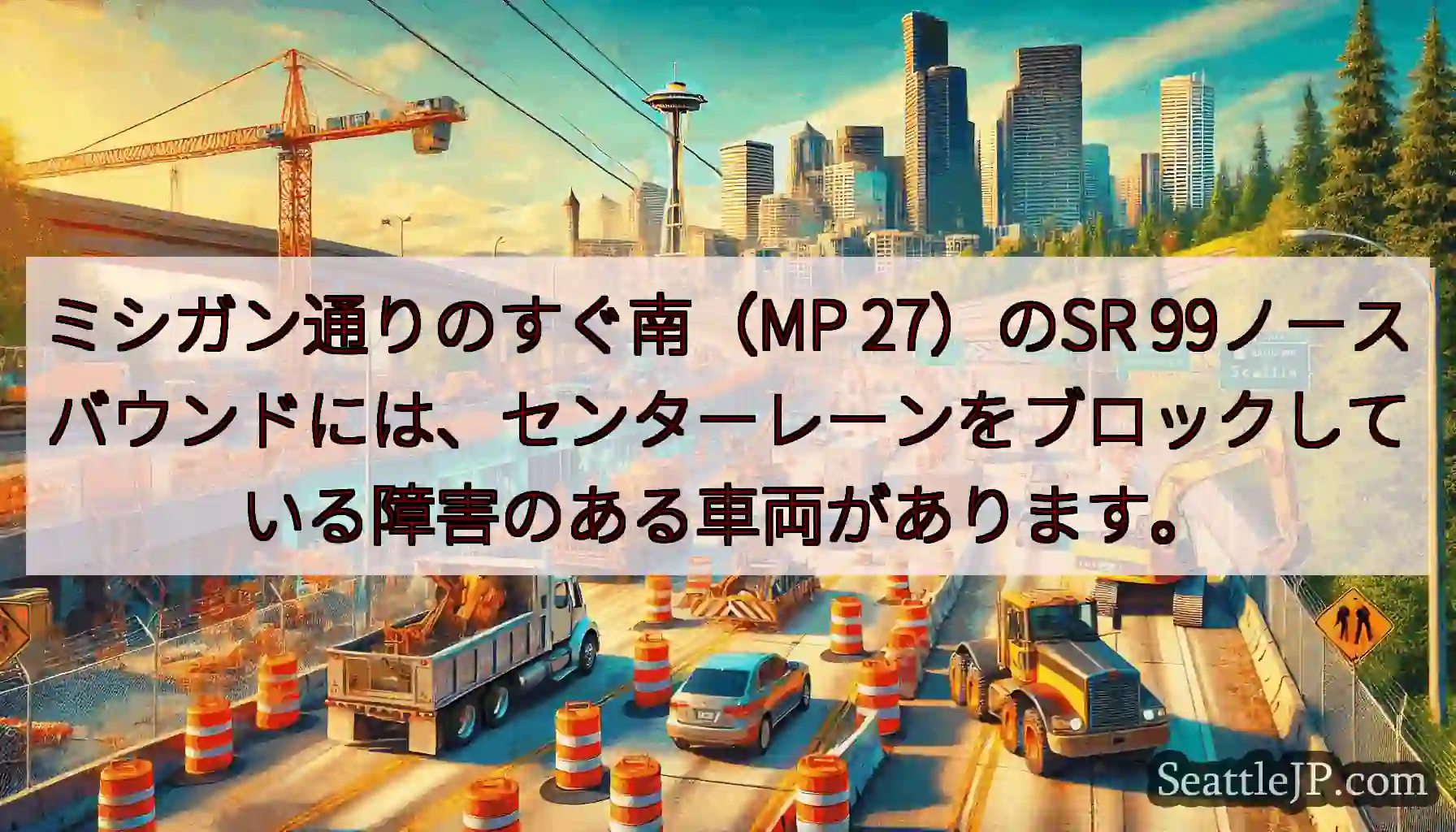 ミシガン通りのすぐ南（MP 27）のSR