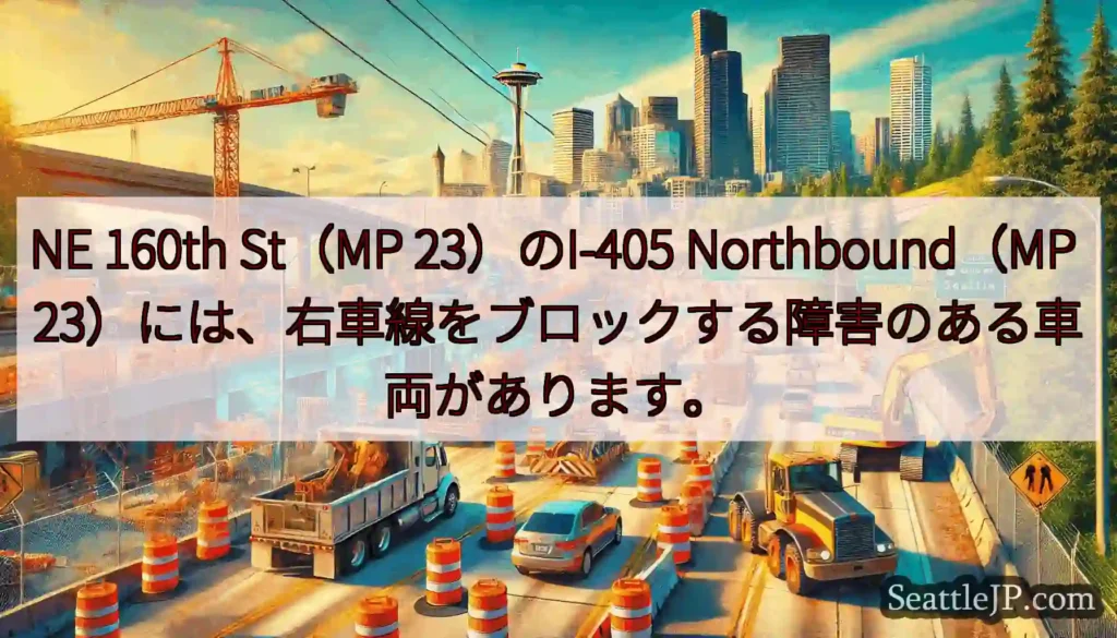 NE 160th St（MP 23）のI-405 Northbound（MP