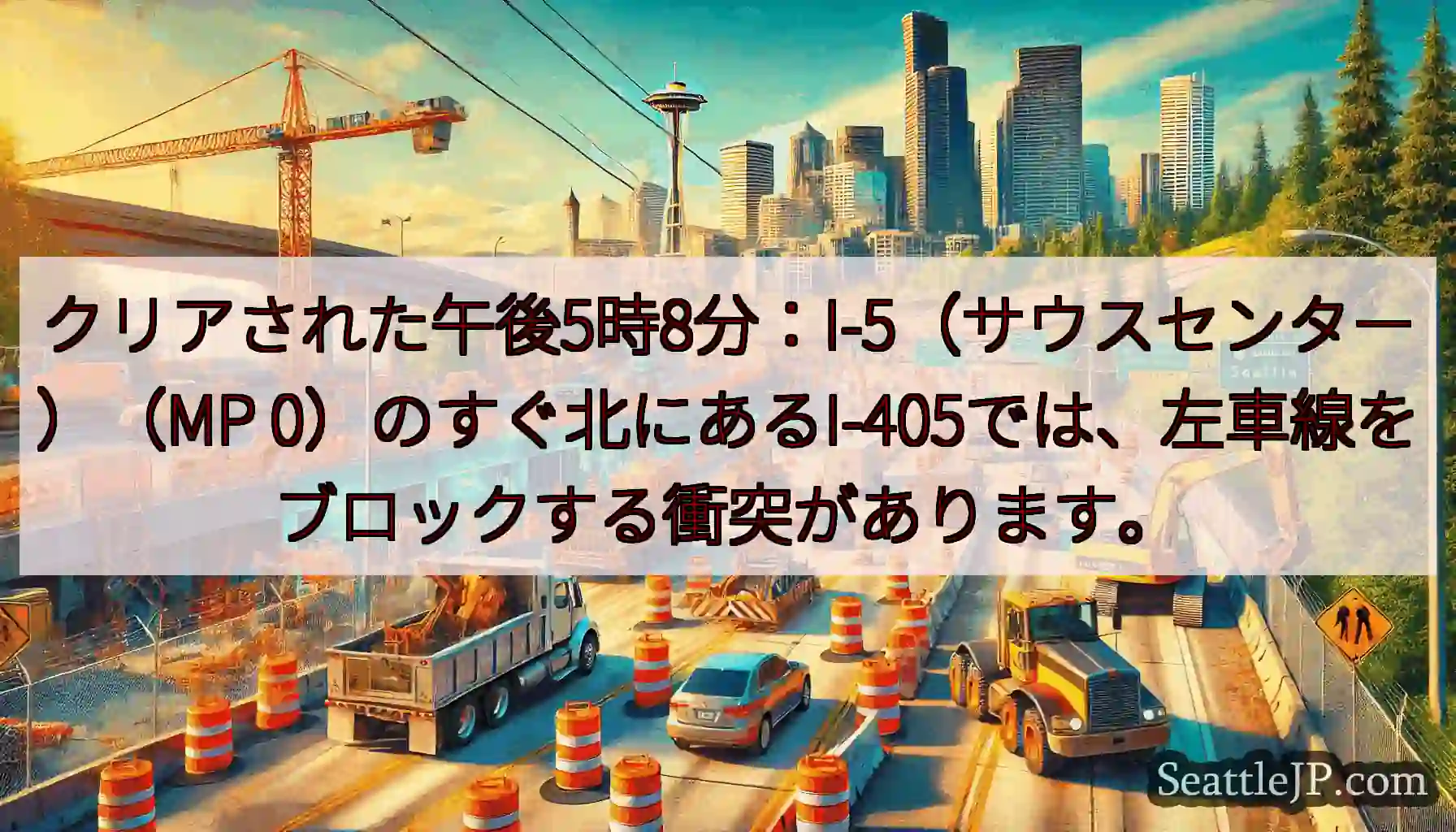 クリアされた午後5時8分：I-5（サウスセンター）（MP