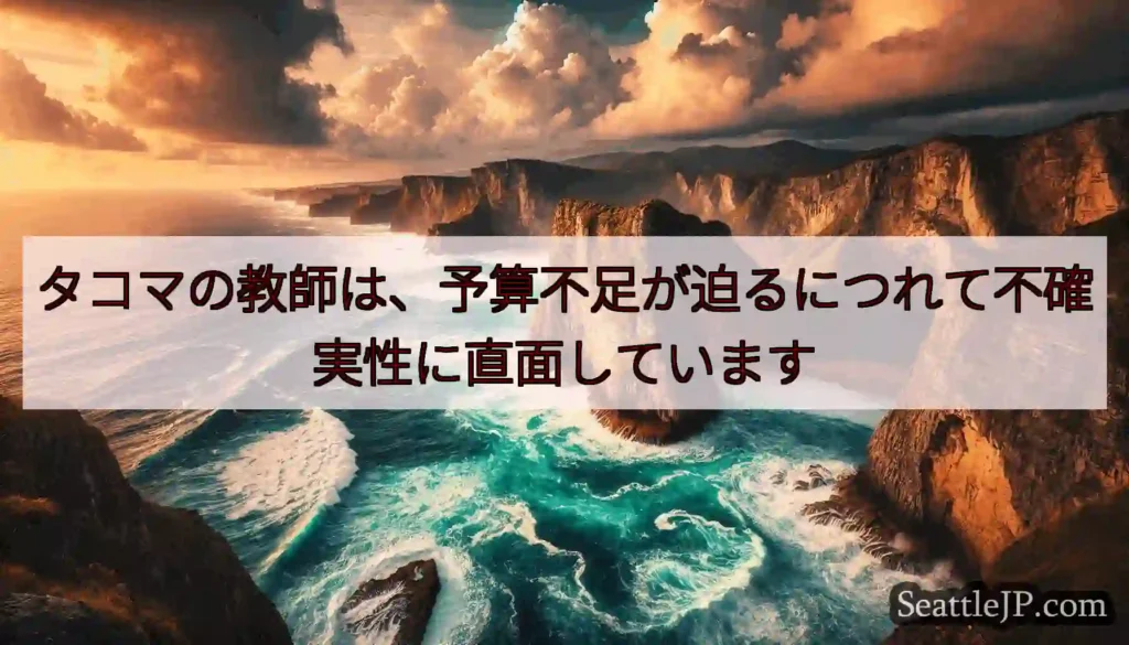 タコマの教師は、予算不足が迫るにつれて不確実性に直面しています