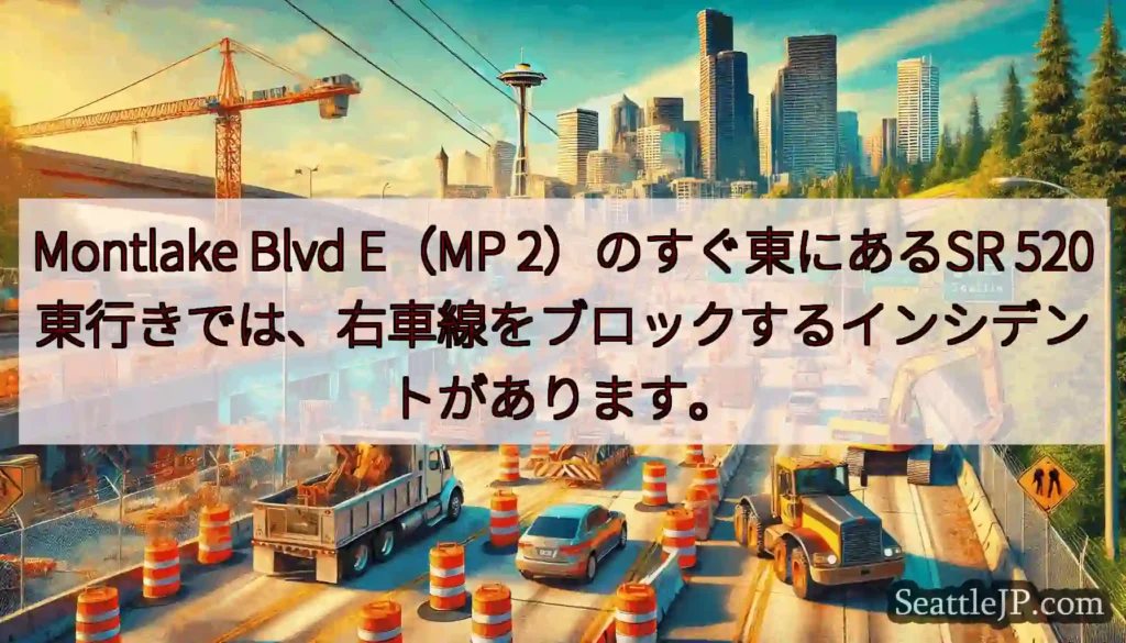 Montlake Blvd E（MP 2）のすぐ東にあるSR