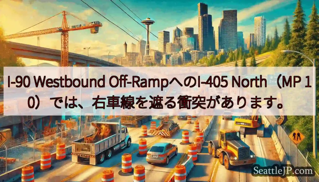 I-90 Westbound Off-RampへのI-405 North（MP