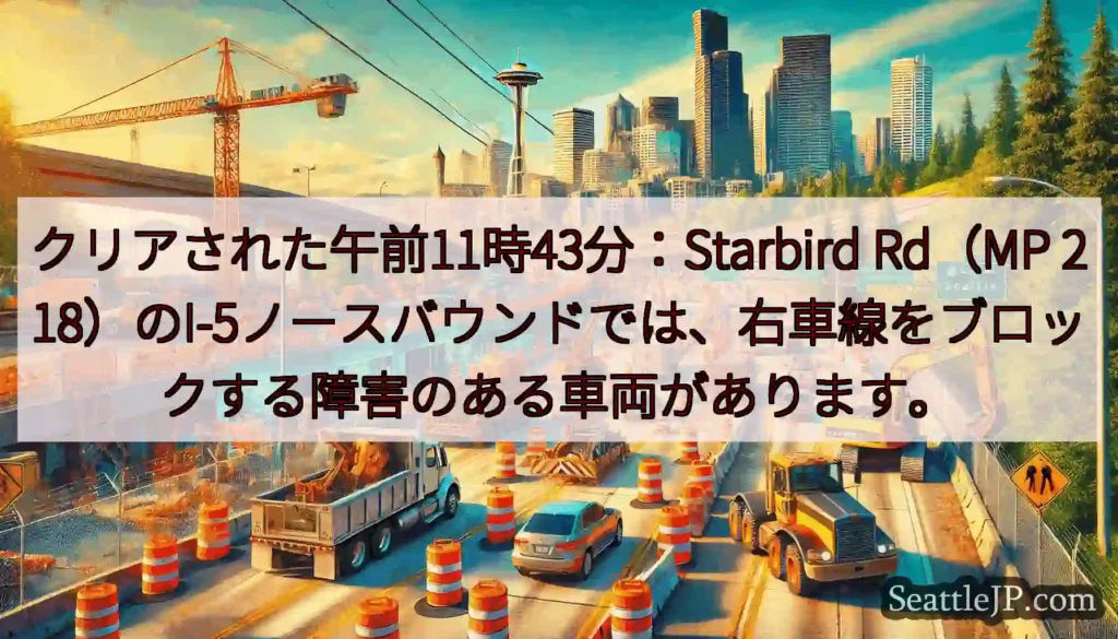 クリアされた午前11時43分：Starbird Rd（MP