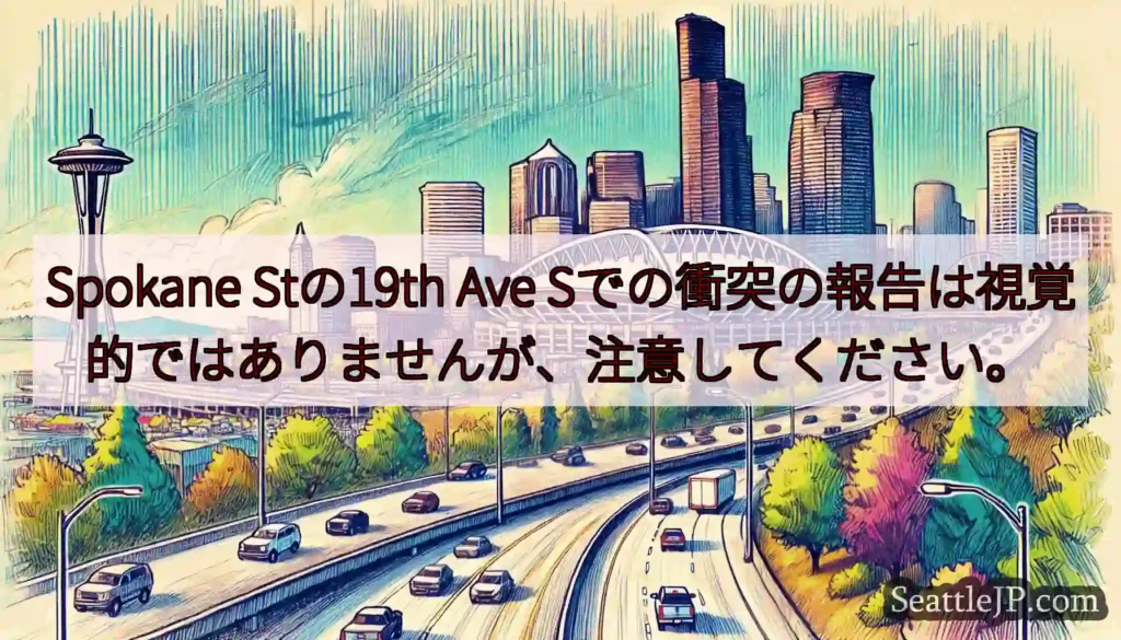 Spokane Stの19th Ave Sでの衝突の報告は視覚的ではありませんが、注意してください。