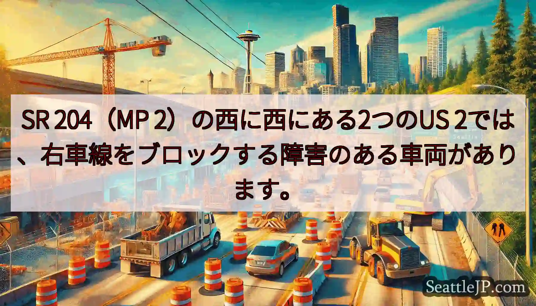 SR 204（MP 2）の西に西にある2つのUS