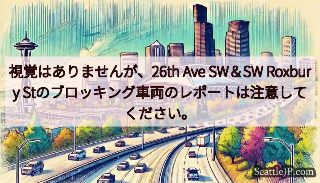 視覚はありませんが、26th Ave SW＆SW Roxbury