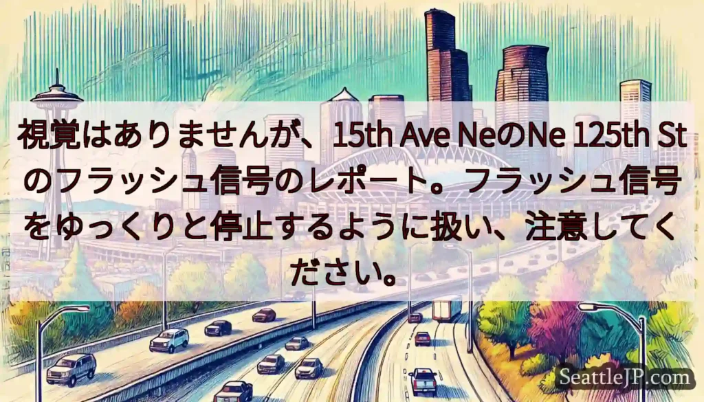 視覚はありませんが、15th Ave NeのNe 125th