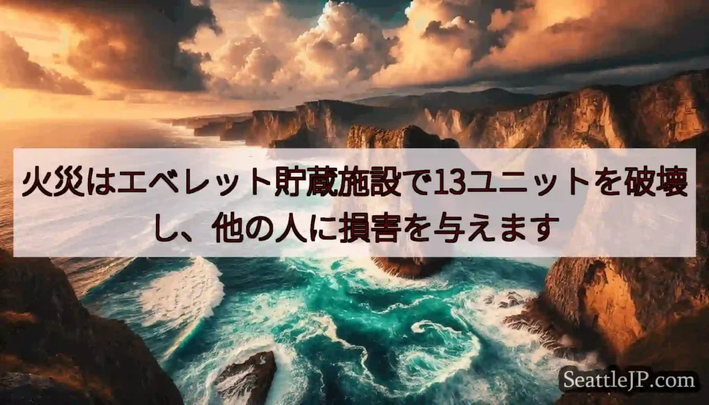 火災はエベレット貯蔵施設で13ユニットを破壊し、他の人に損害を与えます