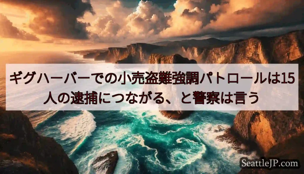 ギグハーバーでの小売盗難強調パトロールは15人の逮捕につながる、と警察は言う