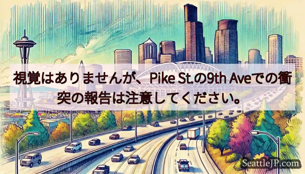 視覚はありませんが、Pike St.の9th Aveでの衝突の報告は注意してください。