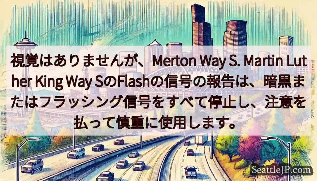 視覚はありませんが、Merton Way S. Martin Luther King Way