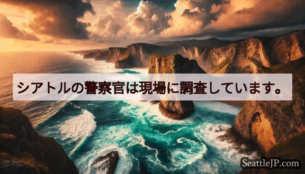 シアトルの警察官は現場に調査しています。