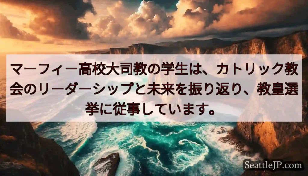 マーフィー高校大司教の学生は、カトリック教会のリーダーシップと未来を振り返り、教皇選挙に従事していま