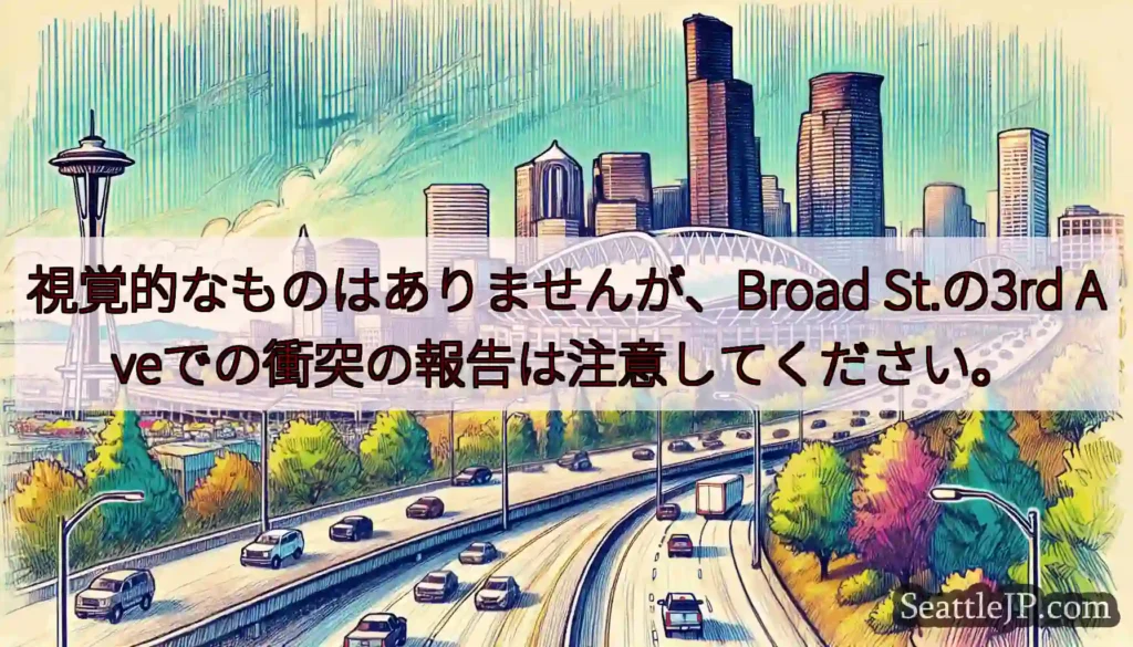視覚的なものはありませんが、Broad St.の3rd Aveでの衝突の報告は注意してください。