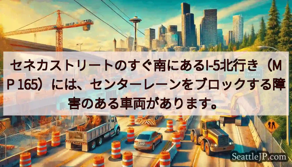 セネカストリートのすぐ南にあるI-5北行き（MP