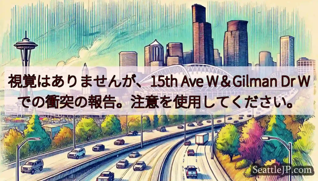 視覚はありませんが、15th Ave W＆Gilman Dr